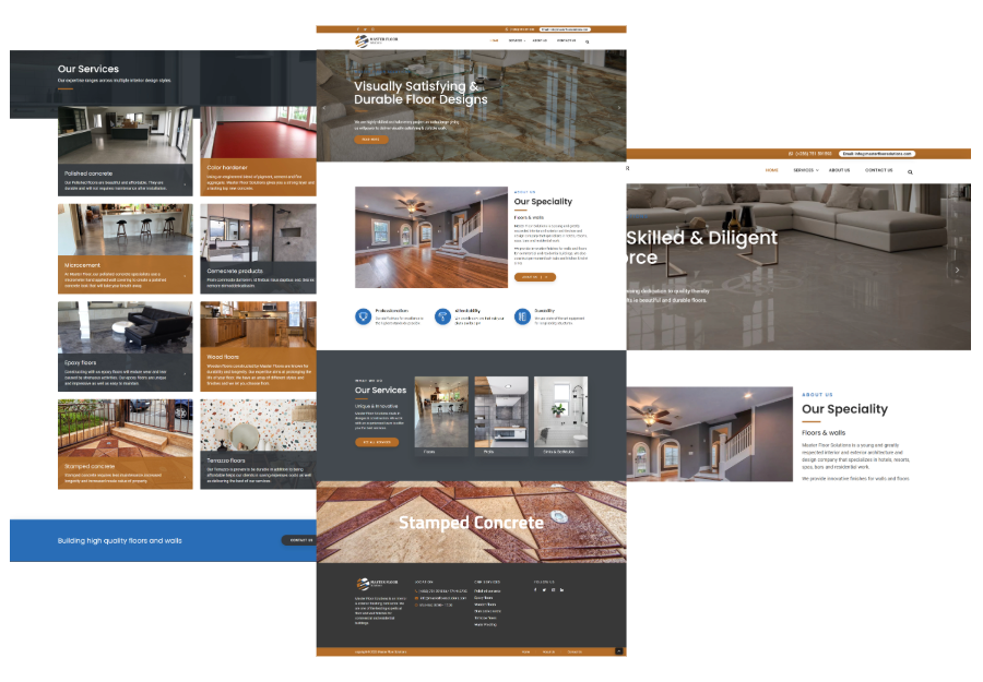 Master Floor Solutions Website Design